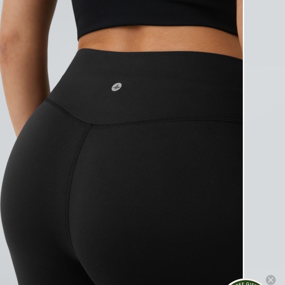 High Waisted Crossover Flare Yoga Leggings - Picture 6 of 7